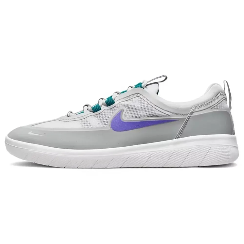 Nike SB Nyjah Free 2 Skate Shoes - Wolf Grey/Fierce Purple